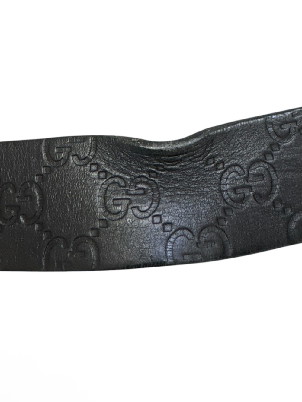 Gucci Interlocking GG Buckle Belt Black Guccissima Leather 95-38 182120 525040 - Picture 6 of 6